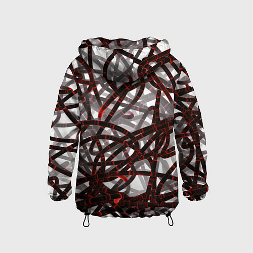 Детская ветровка Красные энергетические кабели / 3D-Черный – фото 2