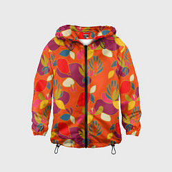 Детская ветровка Яркие ягодки-листочки