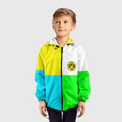 Ветровка с капюшоном детская Borussia color cport, цвет: 3D-черный — фото 2