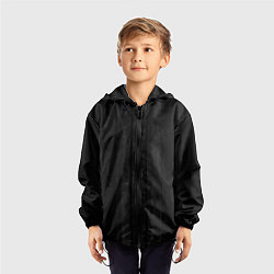 Ветровка с капюшоном детская Текстура темного паркета, цвет: 3D-черный — фото 2