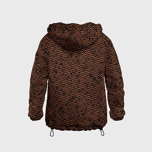 Детская ветровка Волнистая текстура чёрно-коричневый / 3D-Черный – фото 2