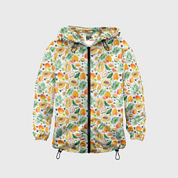 Детская ветровка Акварельные тропические фрукты