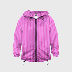Ветровка с капюшоном детская Паттерн сетчатый контурный, цвет: 3D-черный