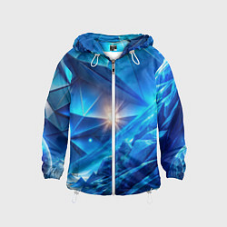 Детская ветровка Синяя объемная абстракция со вспышкой