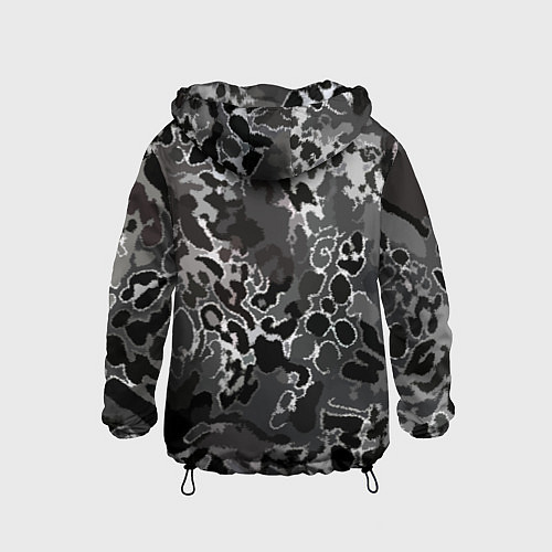 Детская ветровка Чёрно-серый абстракция / 3D-Черный – фото 2