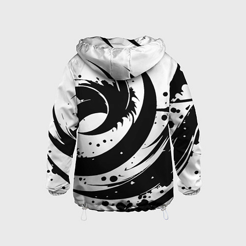 Детская ветровка Ai art black and white abstraction / 3D-Белый – фото 2