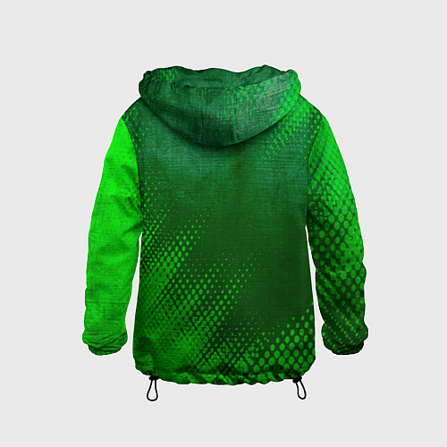 Детская ветровка Volkswagen - green gradient вертикально / 3D-Черный – фото 2