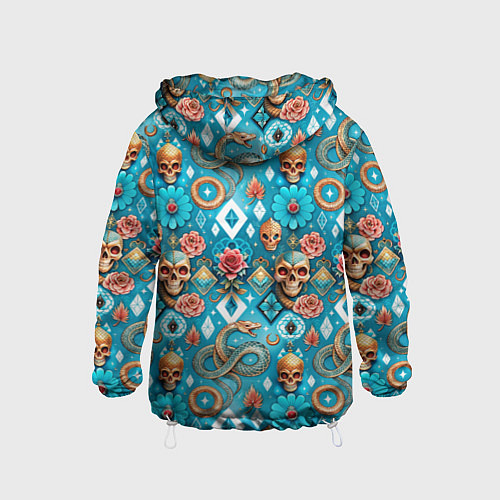 Детская ветровка Паттерн змеи и черепа / 3D-Белый – фото 2