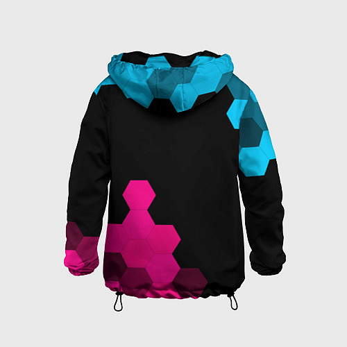 Детская ветровка Deadlock - neon gradient вертикально / 3D-Черный – фото 2