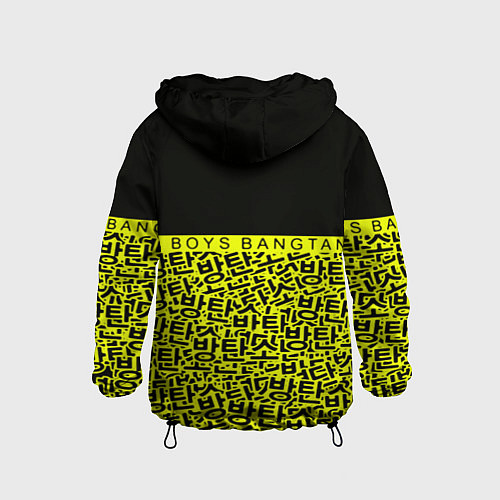 Детская ветровка BTS pattern kpop / 3D-Черный – фото 2