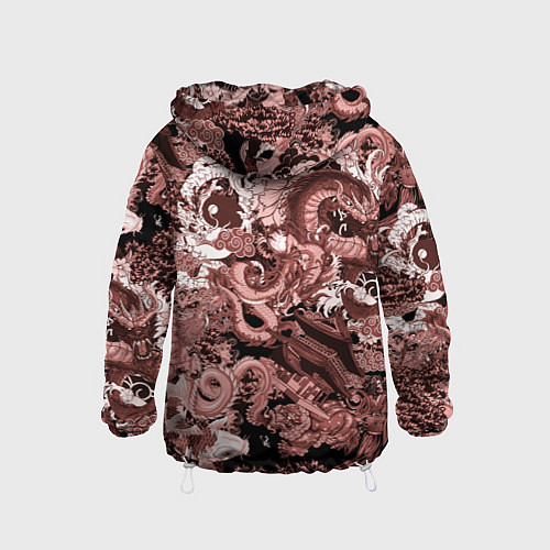 Детская ветровка Драконы в японском стиле / 3D-Белый – фото 2