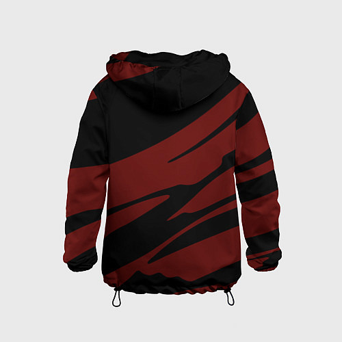 Детская ветровка Чёрный с бордовыми полосами / 3D-Черный – фото 2
