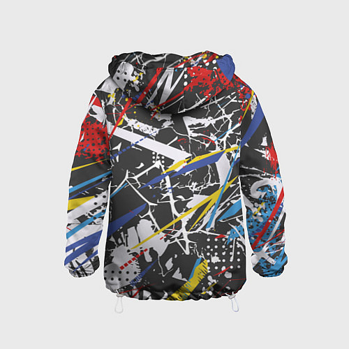Детская ветровка Дизайнерская абстракция / 3D-Белый – фото 2