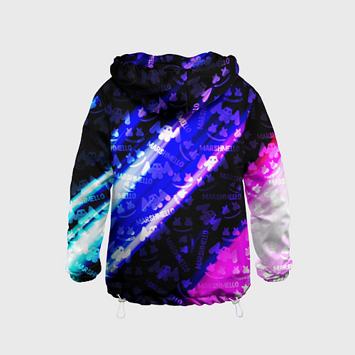Детская ветровка Marshmello neon steel / 3D-Белый – фото 2
