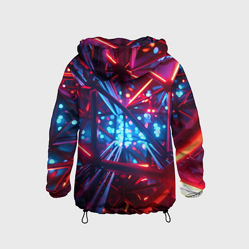 Детская ветровка Неоновые трубки / 3D-Черный – фото 2