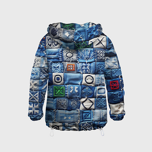 Детская ветровка Геймерский пиксельный пэчворк / 3D-Белый – фото 2
