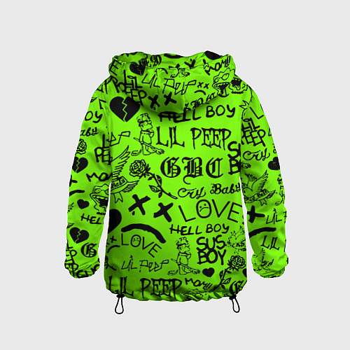 Детская ветровка Lil Peep кислотный паттерн / 3D-Черный – фото 2
