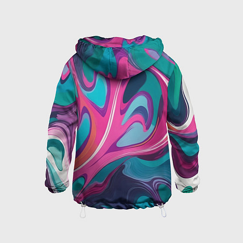 Детская ветровка Эбру краска / 3D-Белый – фото 2