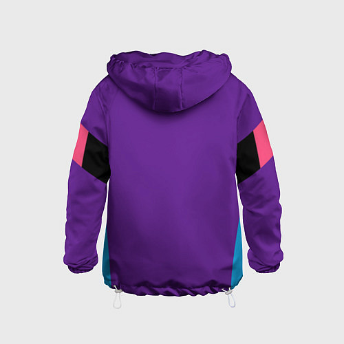 Детская ветровка Стиль 90-х геометрия спортивная / 3D-Белый – фото 2