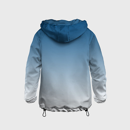 Детская ветровка Бирюзовый градиент текстура / 3D-Черный – фото 2