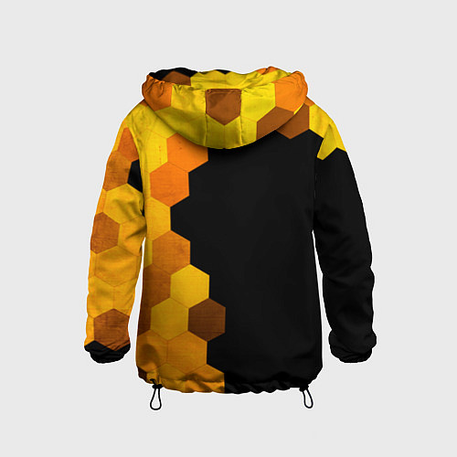 Детская ветровка Stumble Guys - gold gradient по-вертикали / 3D-Черный – фото 2