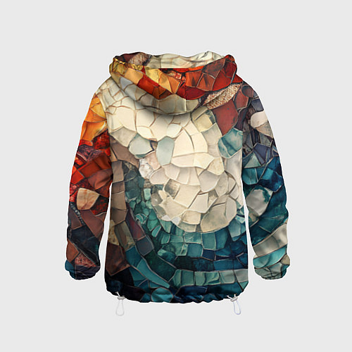 Детская ветровка Мозаика в виде плитки / 3D-Белый – фото 2
