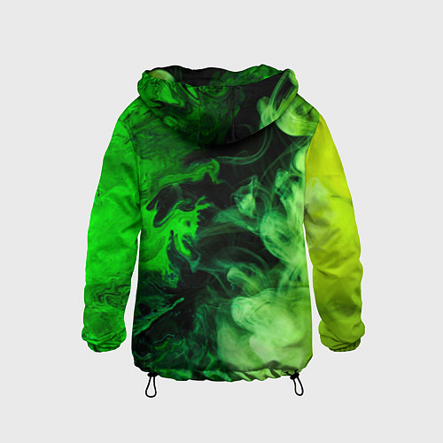 Детская ветровка Ядовитый зеленый дым / 3D-Черный – фото 2