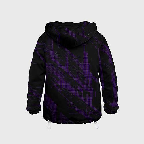 Детская ветровка Фиолетовые точки на чёрном фоне / 3D-Белый – фото 2