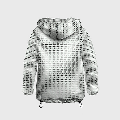 Детская ветровка Чёрные точки на белом фоне / 3D-Черный – фото 2