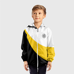 Ветровка с капюшоном детская Мы русские с нами Бог малый черный кцк Николай II, цвет: 3D-белый — фото 2