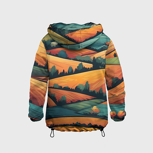 Детская ветровка Поля луга / 3D-Черный – фото 2