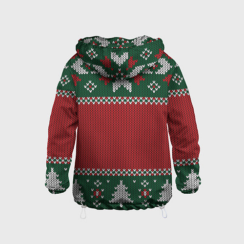 Детская ветровка Knitted Christmas Pattern / 3D-Белый – фото 2