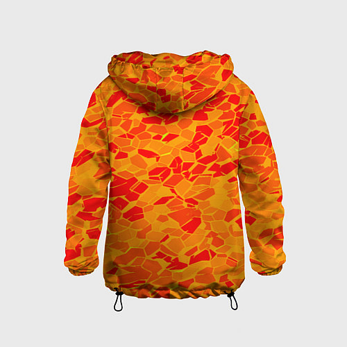 Детская ветровка Красные плитки на жёлтом фоне / 3D-Черный – фото 2