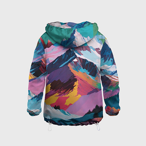 Детская ветровка Горы краски / 3D-Белый – фото 2