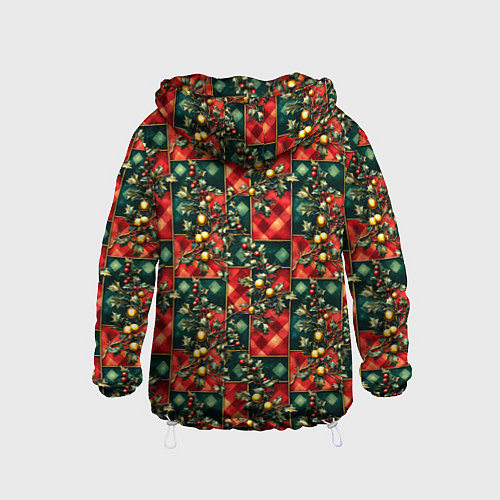 Детская ветровка Остролистный падуб и золотые шары / 3D-Белый – фото 2