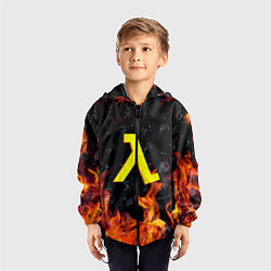 Ветровка с капюшоном детская Half life fere steel, цвет: 3D-черный — фото 2