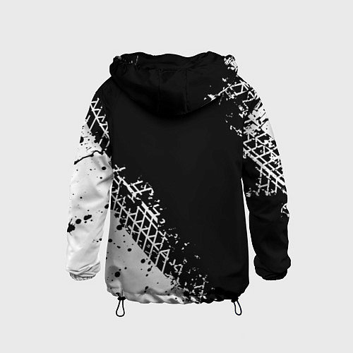 Детская ветровка Honda - следы от шин / 3D-Черный – фото 2