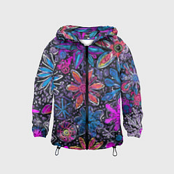 Детская ветровка Неоновые абстрактные снежинки