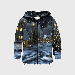 Детская ветровка Ночной новогодний город