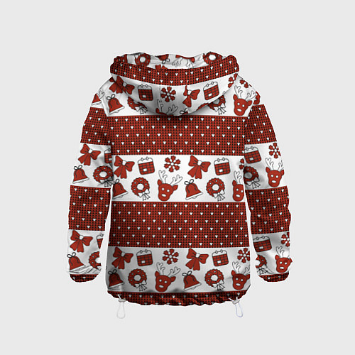 Детская ветровка Новогодний паттерн / 3D-Белый – фото 2