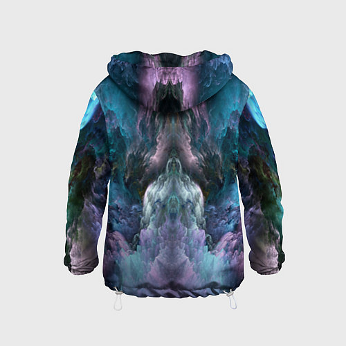 Детская ветровка Фантастический неоновый космос / 3D-Белый – фото 2