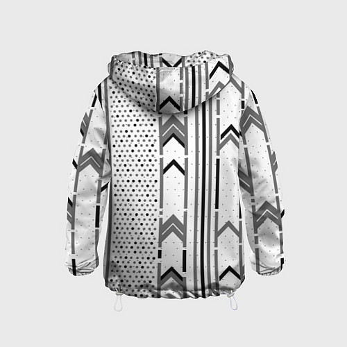 Детская ветровка Закулисье чёрно-белое / 3D-Белый – фото 2