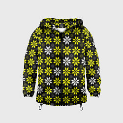 Детская ветровка Жёлто-белые звёзды на чёрном фоне