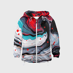 Детская ветровка Флюид арт абстракция