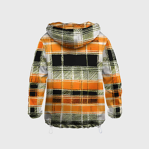 Детская ветровка Белые полосы на чёрно-жёлтом фоне / 3D-Белый – фото 2