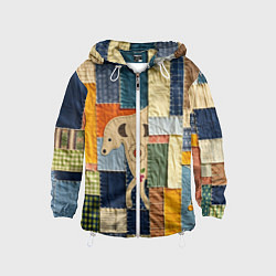 Детская ветровка Пэчворк с собакой