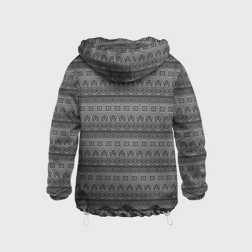 Детская ветровка Светлый серый геометрический орнамент / 3D-Белый – фото 2