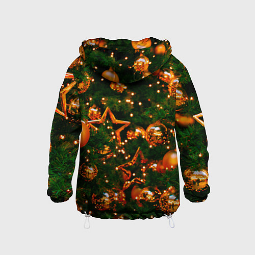 Детская ветровка Новогодние игрушки на ветках / 3D-Белый – фото 2