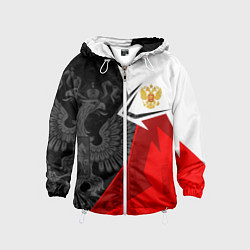 Детская ветровка Герб России - красно-белый