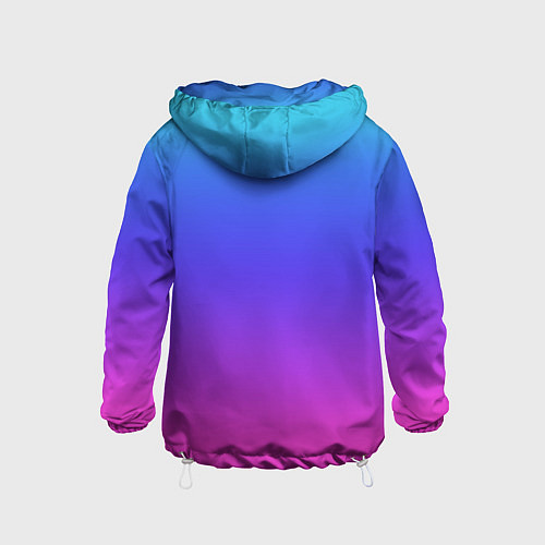Детская ветровка Градиент закат сине-розовый / 3D-Белый – фото 2